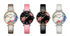 Womens Watches With Decoupage Flower Patterns And Details Of Large Roman Numbers