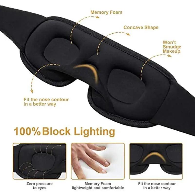 Vintage Blocking Light Sleeping Eye Mask Soft Padded Travel Shade Cover Cool Style Blindfold Eye Cover Sleep Mask Eye