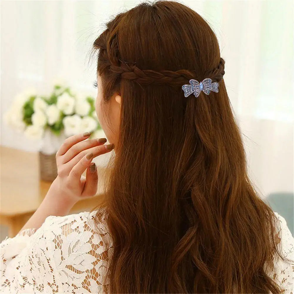 Vintage Crystal Hair Clip Elegant Design Barrettes Butterfly Spring Hair Barrettes Clip For Women Charming Flower Hair