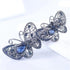 Vintage Crystal Hair Clip Elegant Design Barrettes Butterfly Spring Hair Barrettes Clip For Women Charming Flower Hair