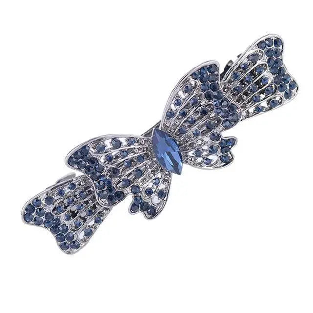 Vintage Crystal Hair Clip Elegant Design Barrettes Butterfly Spring Hair Barrettes Clip For Women Charming Flower Hair