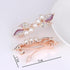 Vintage Rhinestone Ladies Leaf Shape Hair Barrettes Charming Hair Clips For Women Fancy Hair Clips - STIL7656TYGHY