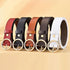 Vintage Simple Round Buckle Female Pin Leather Straps 105CM Belts For Women Unique Design Dresses Jeans Classic Round