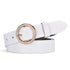 Vintage Simple Round Buckle Female Pin Leather Straps 105CM Belts For Women Unique Design Dresses Jeans Classic Round