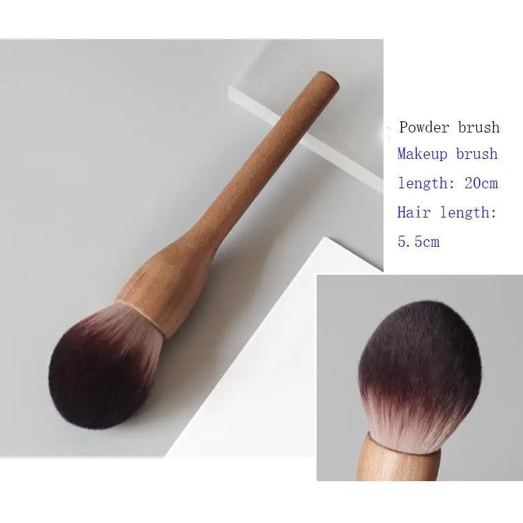 Vintage Style 1Pcs European Wood Handle Makeup Brush High Quality Loose Powder Brush Foundation Brush Super Soft