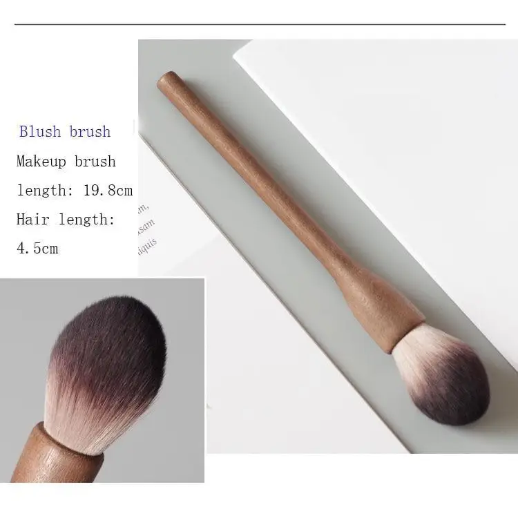 Vintage Style 1Pcs European Wood Handle Makeup Brush High Quality Loose Powder Brush Foundation Brush Super Soft