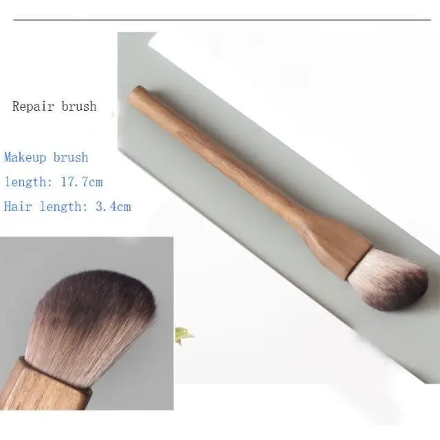 Vintage Style 1Pcs European Wood Handle Makeup Brush High Quality Loose Powder Brush Foundation Brush Super Soft