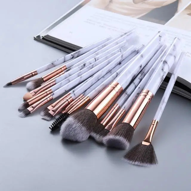 Vintage Style 5/10/15Pcs Makeup Brushes Set Powder Eye Shadow Foundation Blush Blending Make Up Brush Beauty Cosmetic