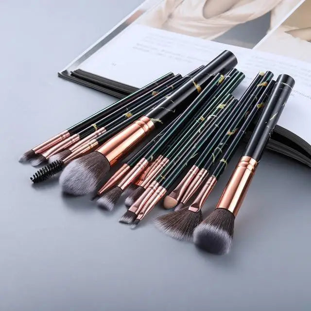 Vintage Style 5/10/15Pcs Makeup Brushes Set Powder Eye Shadow Foundation Blush Blending Make Up Brush Beauty Cosmetic