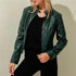 Vintage Style Autumn Ladies PU Leather Jacket For Women Slim Casual Soft Moto Biker Faux Leather Jacket For Female Coat