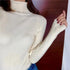 Vintage Style Autumn Winter Thick Sweater For Women Knitted Ribbed Pullover Sweater Long Sleeve Turtleneck Slim Jumper