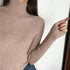 Vintage Style Autumn Winter Thick Sweater For Women Knitted Ribbed Pullover Sweater Long Sleeve Turtleneck Slim Jumper