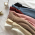 Vintage Style Autumn Winter Thick Sweater For Women Knitted Ribbed Pullover Sweater Long Sleeve Turtleneck Slim Jumper