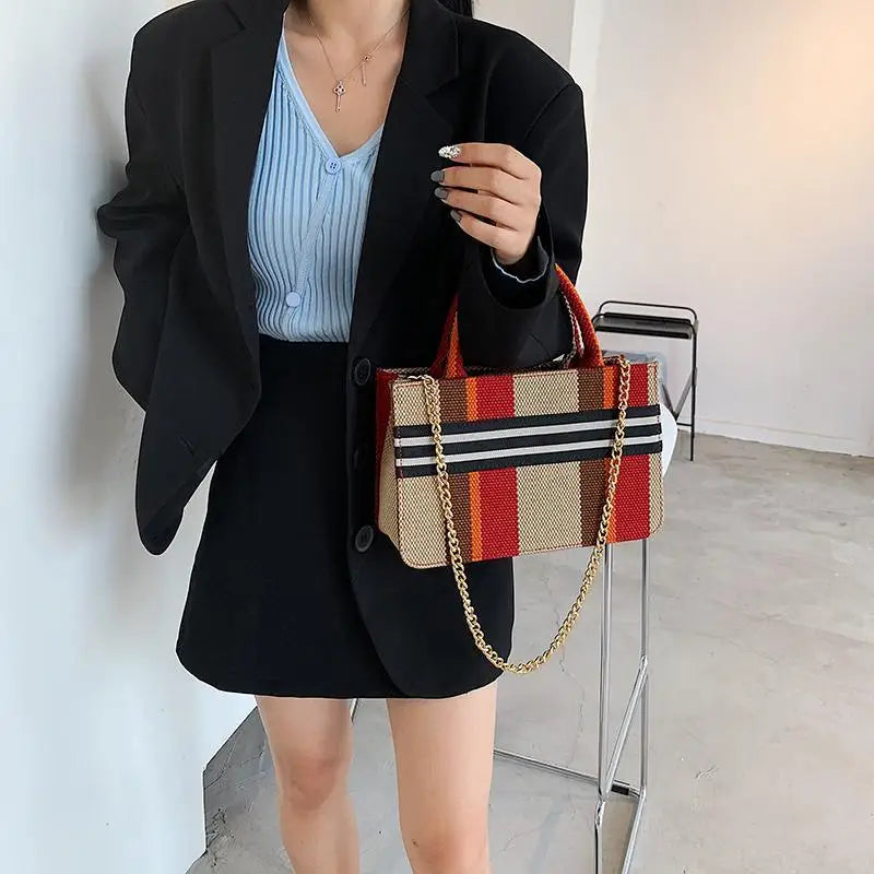 Vintage Style Canvas Handbags Casual Ladies Bags With Large Capacity Shoulder Bags Fashionable Crossbody Bags for Women