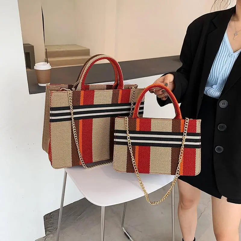 Vintage Style Canvas Handbags Casual Ladies Bags With Large Capacity Shoulder Bags Fashionable Crossbody Bags for Women