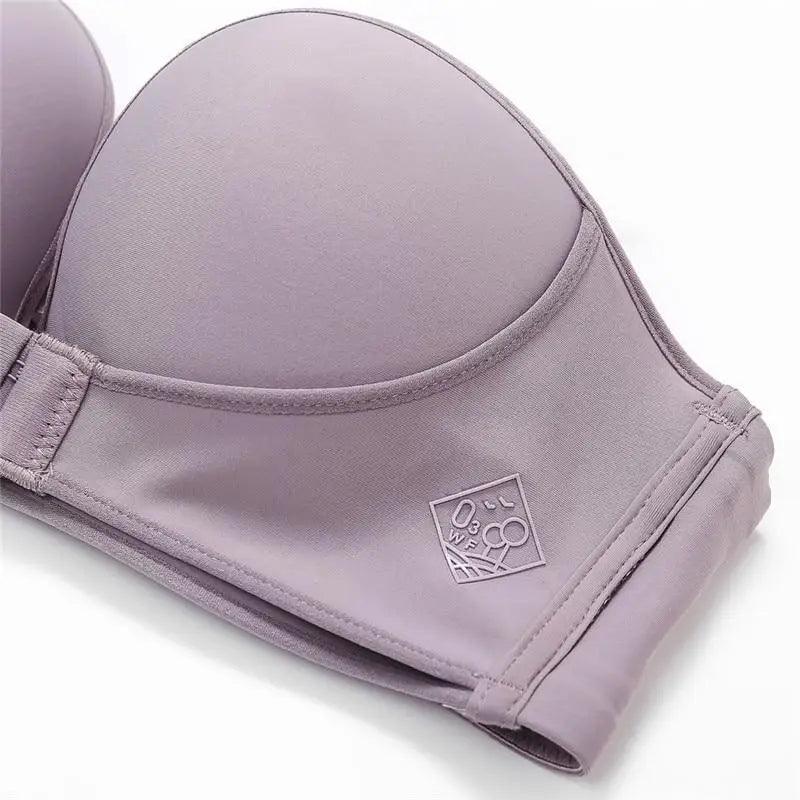 Vintage Style Front Closure Sexy Push Up Bra Women Invisible Bras Underwear Lingerie for Female Brassiere Strapless