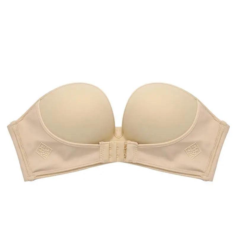 Vintage Style Front Closure Sexy Push Up Bra Women Invisible Bras Underwear Lingerie for Female Brassiere Strapless