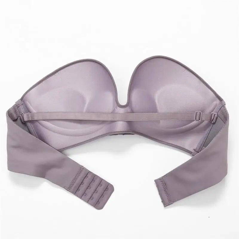 Vintage Style Front Closure Sexy Push Up Bra Women Invisible Bras Underwear Lingerie for Female Brassiere Strapless