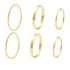 Vintage Style Gold Round Twist Rings Set For Women And Girls Ring Trendy Metal Knuckle Finger Rings Jewelry