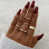 Vintage Style Gold Round Twist Rings Set For Women And Girls Ring Trendy Metal Knuckle Finger Rings Jewelry