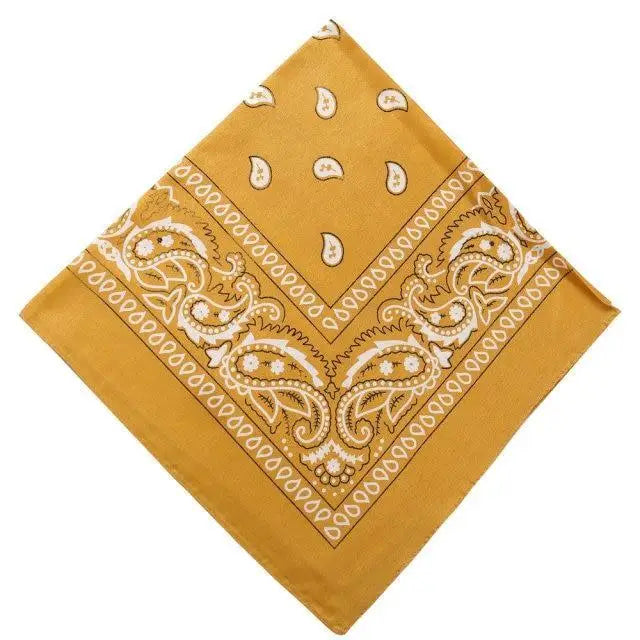 Vintage Style Print Bandana Hair Bands for Girls Women Headband Square Scarf Face Mask Cross Turban Bandanas Headwear