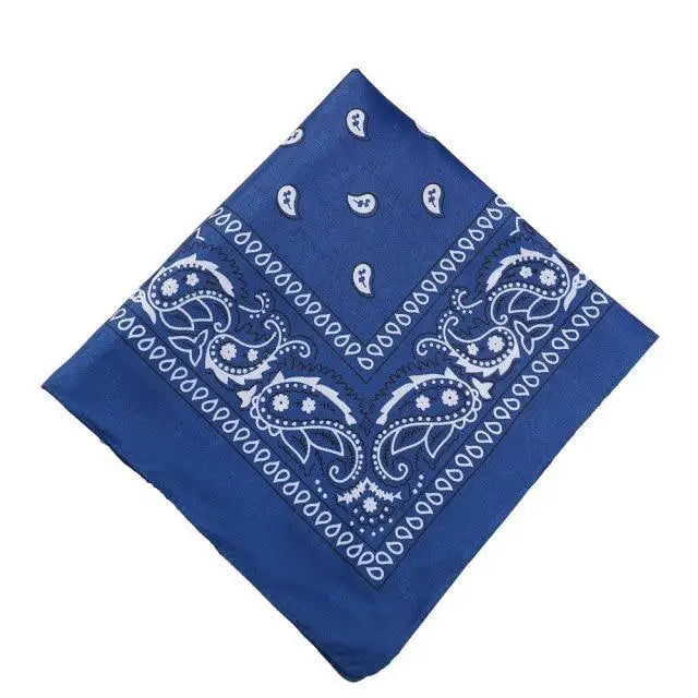 Vintage Style Print Bandana Hair Bands for Girls Women Headband Square Scarf Face Mask Cross Turban Bandanas Headwear