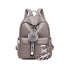 Vintage Style Waterproof Shoulder Backpack For Teenage Girls And Ladies Cute School Bags And Book Bag For Girls - GRAY