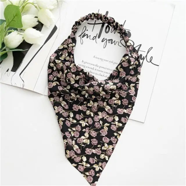 Vintage Style Women’s Bandana Hair Band Scarf Print Paisley Bandanas Headwear Wrist Head Wrap Hair Scarf Headwear