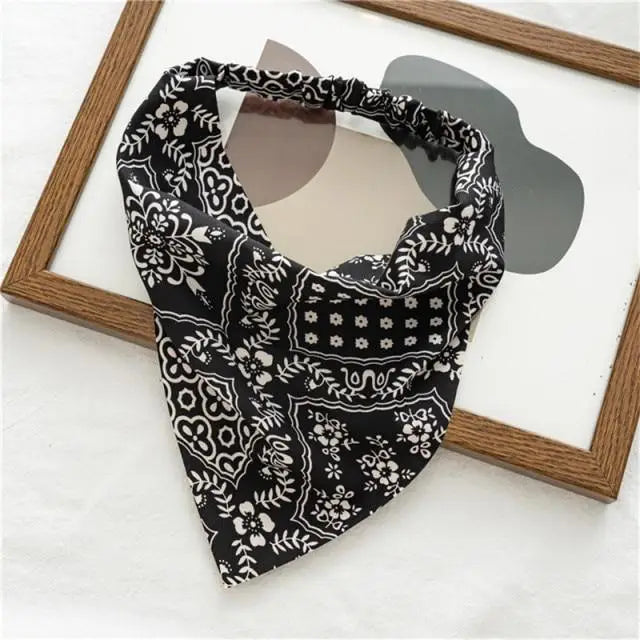 Vintage Style Women’s Bandana Hair Band Scarf Print Paisley Bandanas Headwear Wrist Head Wrap Hair Scarf Headwear