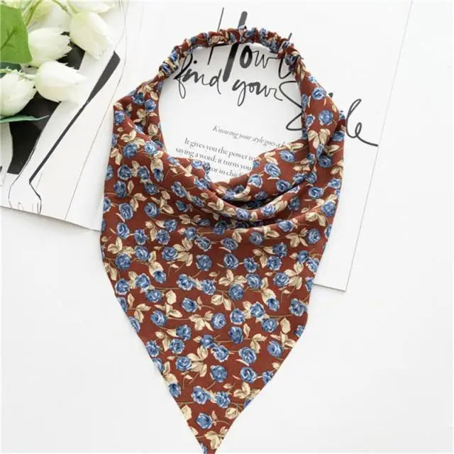 Vintage Style Women’s Bandana Hair Band Scarf Print Paisley Bandanas Headwear Wrist Head Wrap Hair Scarf Headwear