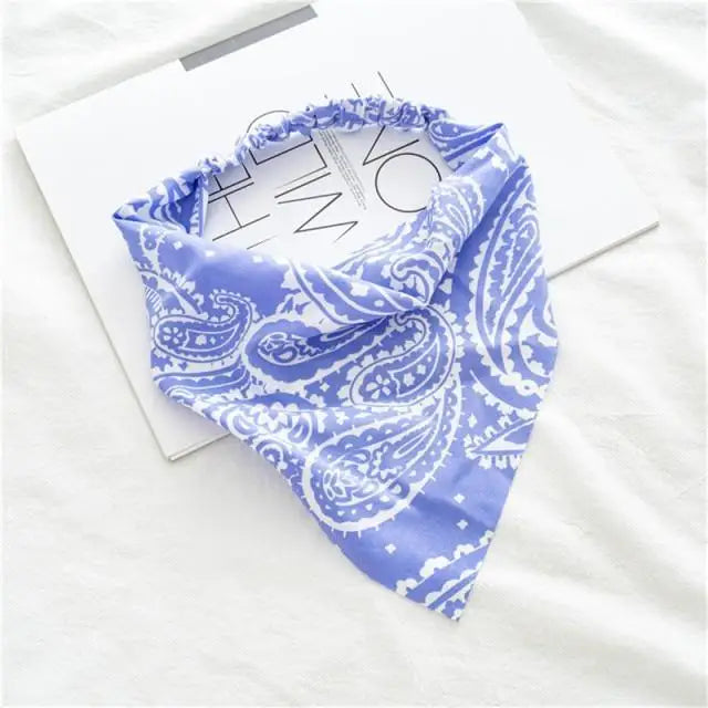 Vintage Style Women’s Bandana Hair Band Scarf Print Paisley Bandanas Headwear Wrist Head Wrap Hair Scarf Headwear