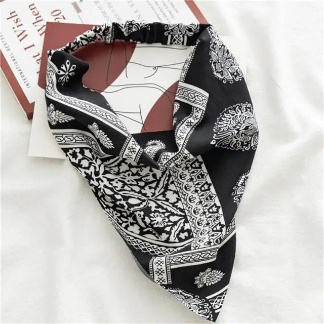 Vintage Style Women’s Bandana Hair Band Scarf Print Paisley Bandanas Headwear Wrist Head Wrap Hair Scarf Headwear