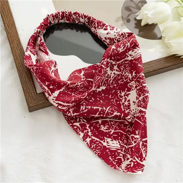 Vintage Style Women’s Bandana Hair Band Scarf Print Paisley Bandanas Headwear Wrist Head Wrap Hair Scarf Headwear