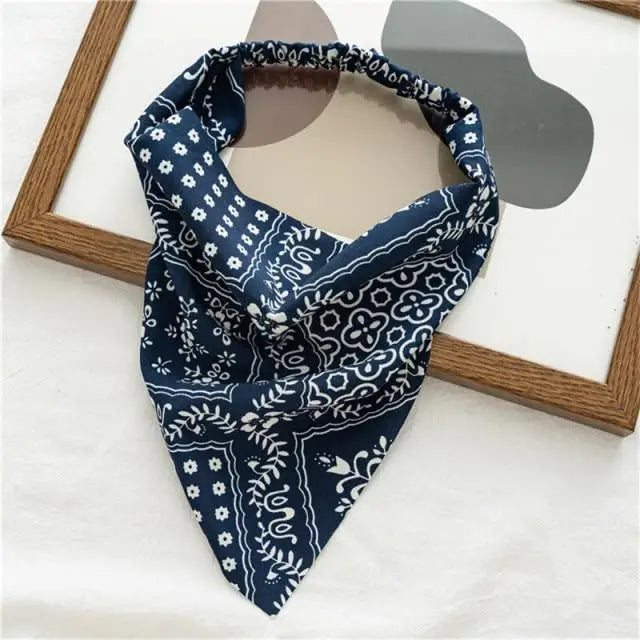 Vintage Style Women’s Bandana Hair Band Scarf Print Paisley Bandanas Headwear Wrist Head Wrap Hair Scarf Headwear