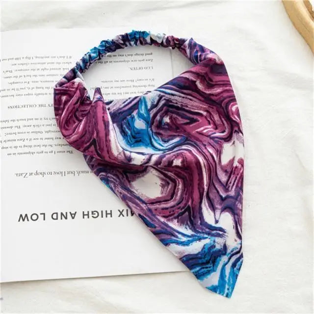 Vintage Style Women’s Bandana Hair Band Scarf Print Paisley Bandanas Headwear Wrist Head Wrap Hair Scarf Headwear