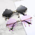 Women Sunglasses Personalized Rimless Sunglasses For Women Vintage Retro Glasses Female Unisex Steampunk Cloud Style CH4