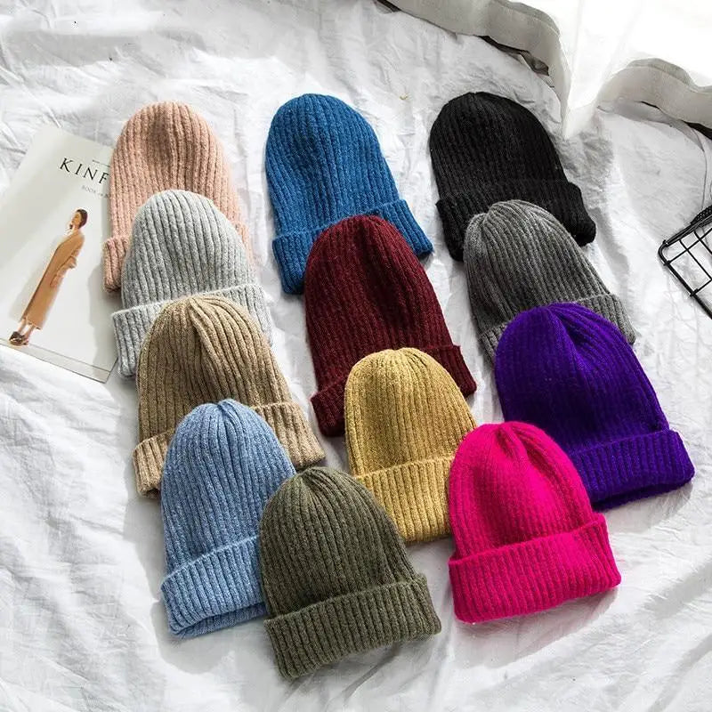 Warm Winter Casual Soft Beanies Cute Unisex Comfortable Knitted Outdoor Autumn Caps For Cold Weathers Thick Colorful Cap For Adults - STEVVEX Fashion - 706, beanies, caps, comfortable beanies, comfortable caps, comfortable hats, hats, knitted beanies, knitted caps, knitted hats, soft beanies, soft caps, stylish beanies, stylish caps, trendy beanies, trendy caps, trendy hats, warm beanies, warm caps, warm hats, winter beanies, winter caps, winter hats - Stevvex.com