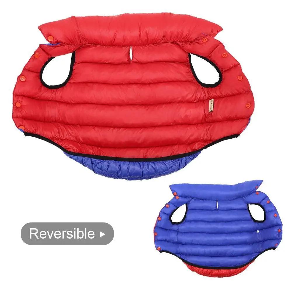 Warm Winter Dog Clothes Vest Reversible Dogs Jacket Coat 3 Layer Thick Pet Clothing Waterproof Outfit for Small Large Dogs - ALLURELATION - 574, 581, comfortable dog clothes, dog clothes, dog coats, dogs snowsuit, pet dogs clothing, reversible dog jackets, splash free jacket for dogs, thick layer dog coat, Warm jacket for dogs, waterproof jackets for dogs, windproof jacket for dogs, winter outfit for dogs - Stevvex.com