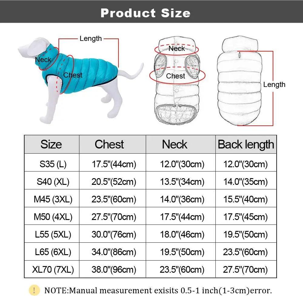 Warm Winter Dog Clothes Vest Reversible Dogs Jacket Coat 3 Layer Thick Pet Clothing Waterproof Outfit for Small Large Dogs - ALLURELATION - 574, 581, comfortable dog clothes, dog clothes, dog coats, dogs snowsuit, pet dogs clothing, reversible dog jackets, splash free jacket for dogs, thick layer dog coat, Warm jacket for dogs, waterproof jackets for dogs, windproof jacket for dogs, winter outfit for dogs - Stevvex.com