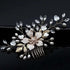 Wedding Crystal Peals Hair Combs Bridal Hair Clips Hair Accessories Handmade Jewelry Headpieces For Bride - 16