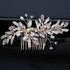 Wedding Crystal Peals Hair Combs Bridal Hair Clips Hair Accessories Handmade Jewelry Headpieces For Bride - 13