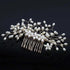 Wedding Crystal Peals Hair Combs Bridal Hair Clips Hair Accessories Handmade Jewelry Headpieces For Bride - 15