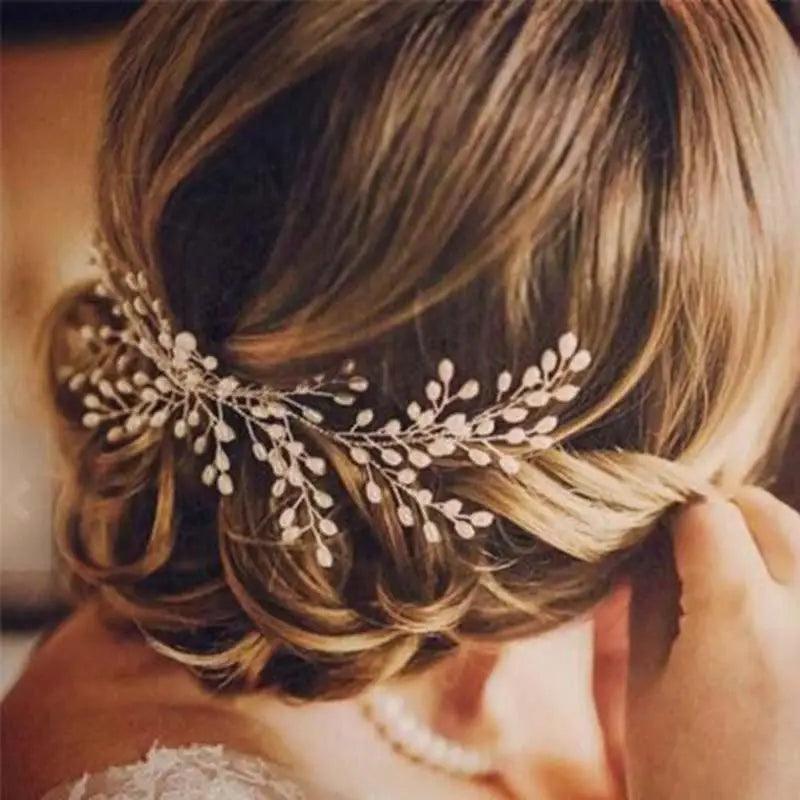 Wedding Crystal Peals Hair Combs Bridal Hair Clips Hair Accessories Handmade Jewelry Headpieces For Bride