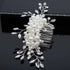 Wedding Crystal Peals Hair Combs Bridal Hair Clips Hair Accessories Handmade Jewelry Headpieces For Bride - 5