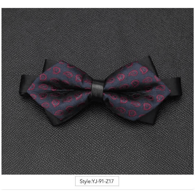 Wedding Men Butterfly Bowtie Formal Bow Ties Beautiful Printed Men Luxury Adjustable Business Bowties - 9