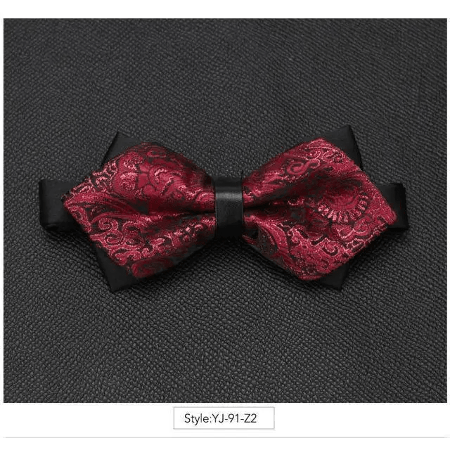 Wedding Men Butterfly Bowtie Formal Bow Ties Beautiful Printed Men Luxury Adjustable Business Bowties - 12