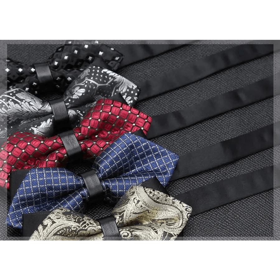 Wedding Men Butterfly Bowtie Formal Bow Ties Beautiful Printed Men Luxury Adjustable Business Bowties - STIL7676YTHGY