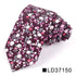 Wedding Men Floral Tie Skinny Cotton Casual Neck Tie Elegant Neckties Flower Print Fashionable Design - 3