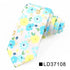 Wedding Men Floral Tie Skinny Cotton Casual Neck Tie Elegant Neckties Flower Print Fashionable Design - 14