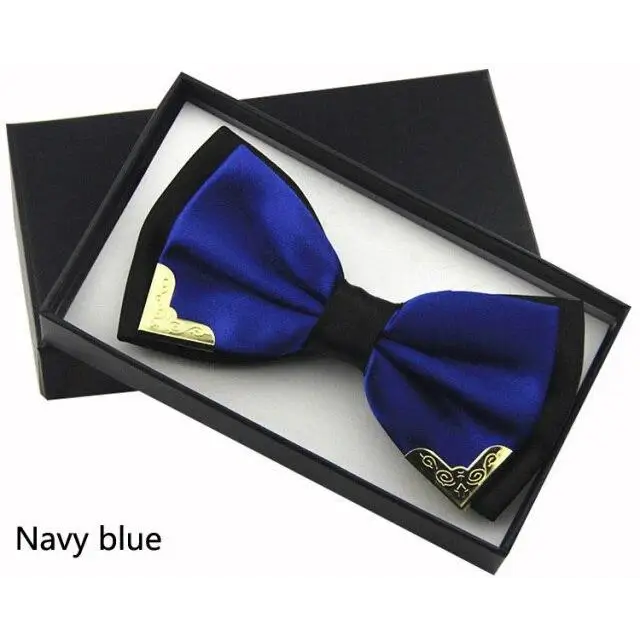 White Men Elegant Polyester Butterfly Bowtie Metal Corners Wedding Bowtie Party Bow Ties - STEVVEX Fashion - 712, bowtie, bowtie for men, bowties, boys bowtie, butterfly bowtie, casual bowtie, classic bowtie, double layer bowtie, elegant bowtie, fashion bowtie, fashionable bowtie, mens bowtie, metal corner bowtie, metal edges bowtie, modern bowtie, new design bowtie, party bowtie, printed bowtie, retro bowtie, stylish bowtie, trendy bowtie, unique bowtie, vintage bowtie, wedding bowtie - Stevvex.com